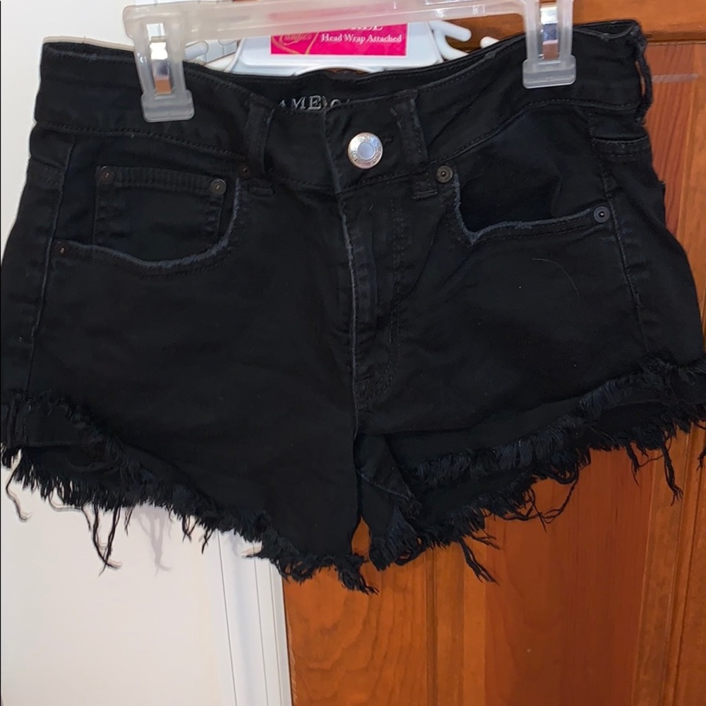 american eagle high rise festival shorts